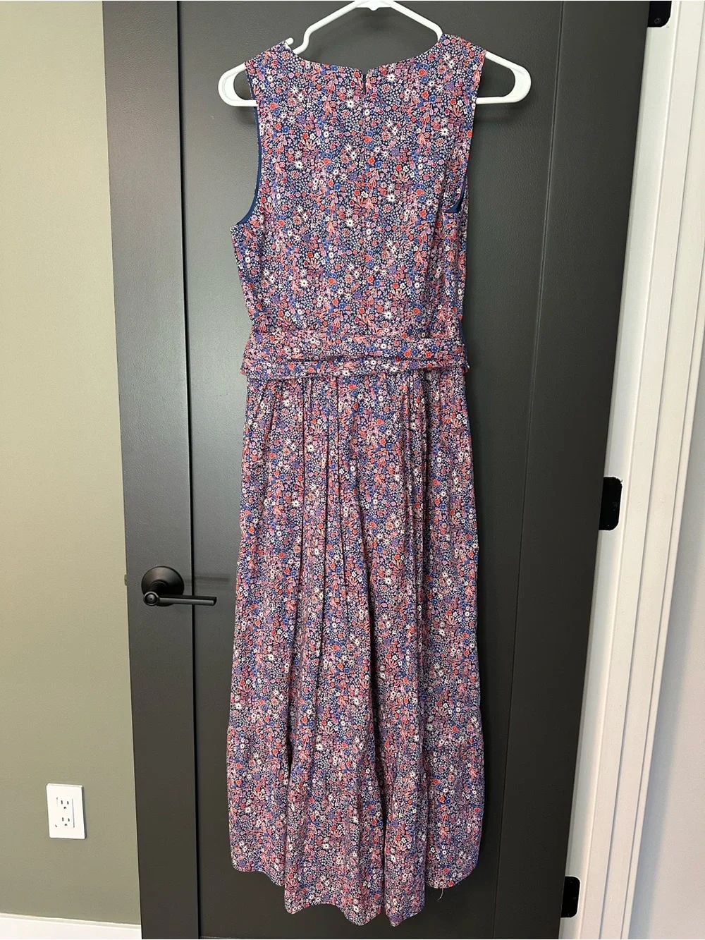 J.Crew Liberty Kayoko Floral Sleeveless Faux-Wrap Dress